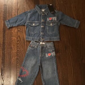 Limited edition Keith Haring Toddler Denim Jacket & Jeans Set!